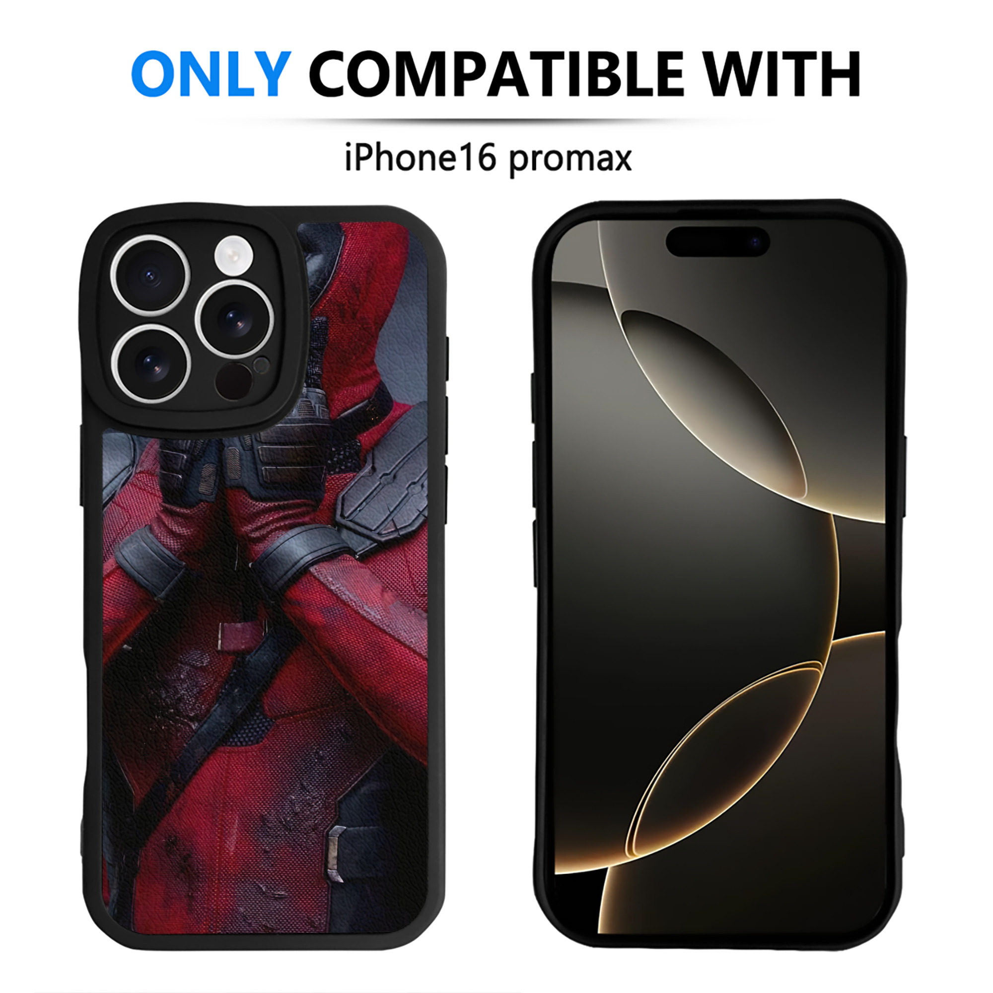（画像用） Deadpool デッドプール 【iPhone 16シリーズ対応】シリコンスマホケース（レザー調） 材質：シリコン
